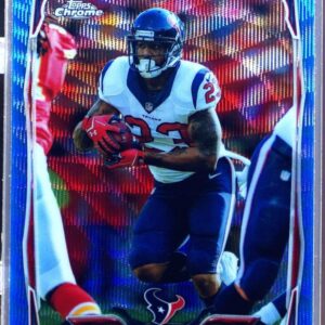 2014 Topps Chrome Arian Foster Blue Wave Refractor #107 Texans