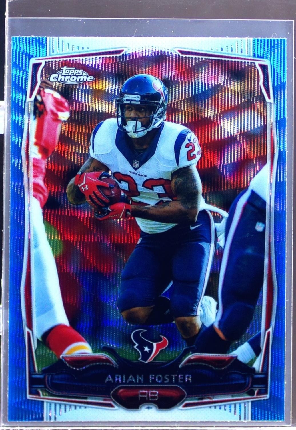 2014 Topps Chrome Arian Foster Blue Wave Refractor #107 Texans