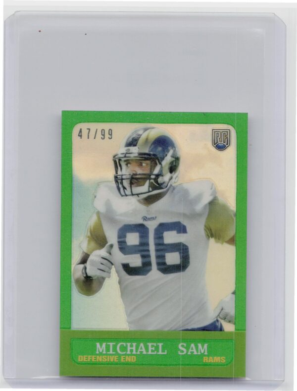2014 Topps Chrome Michael Sam /99 #5 Rams 1963 Minis Refractors