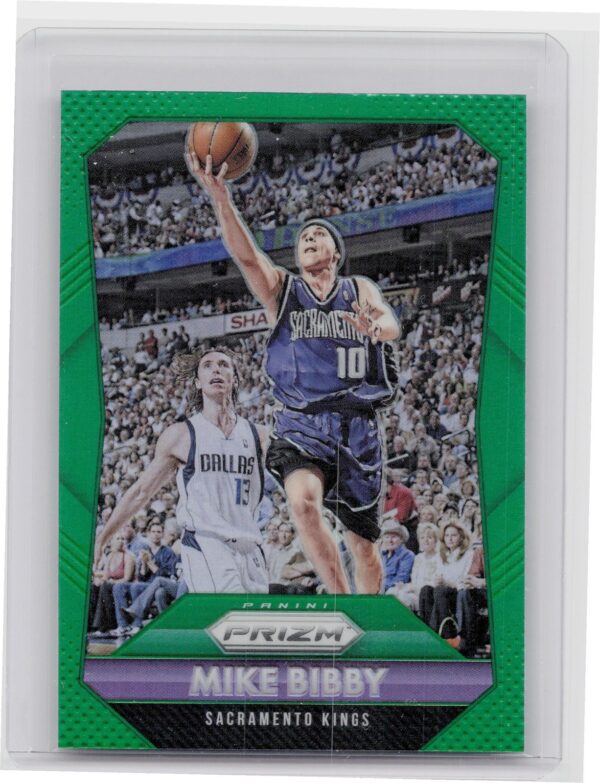 2015-16 Prizm Green parallel Mike Bibby #265 Kings
