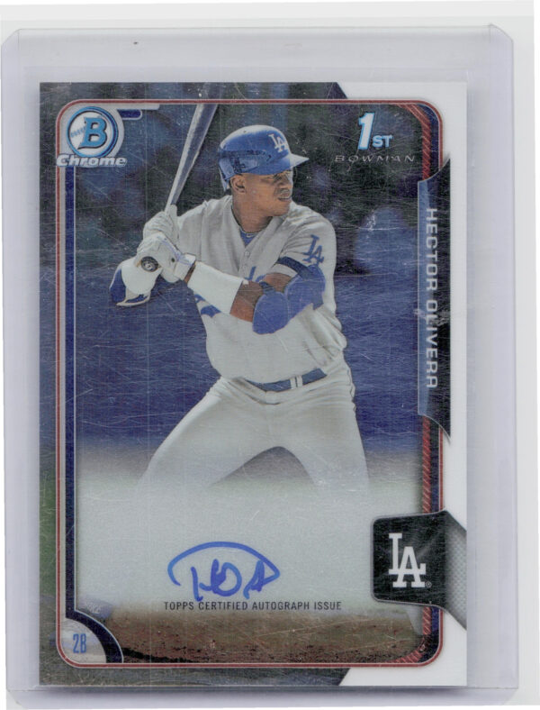 2015 Bowman Chrome Hector Olivera AU #BCAP-HO Dodgers Prospect Autographs
