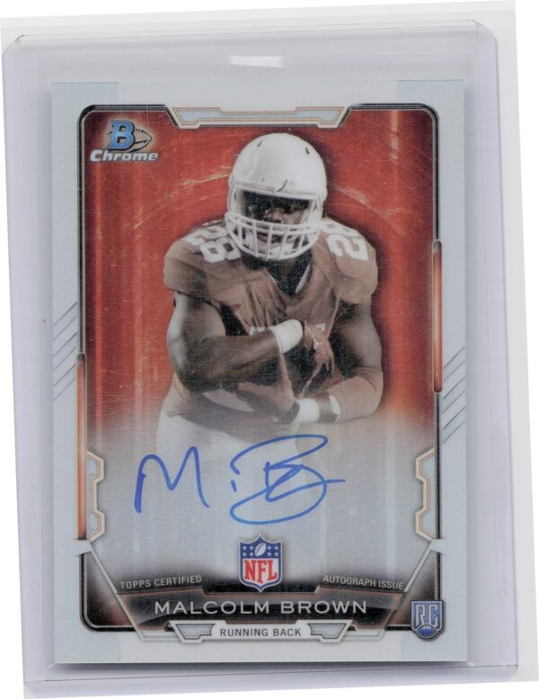 2015 Bowman Malcolm Brown AU #RCRA-MBR Longhorns Rookie Chrome Refractor Autogra