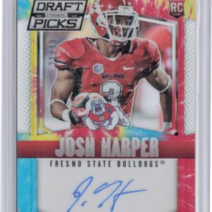 2015 Panini Prizm Collegiate Draft Picks Josh Harper AU SN49 #126 Bulldogs Autog