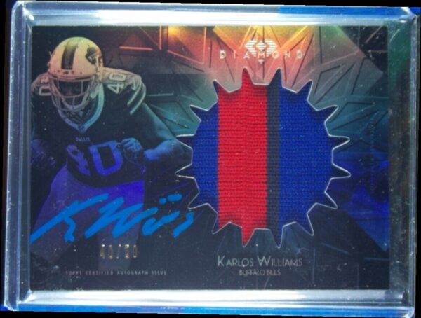 2015 Topps Diamond Karlos Williams AU SN50 MEM #RAJP-KWI Bills Rookie Autograph