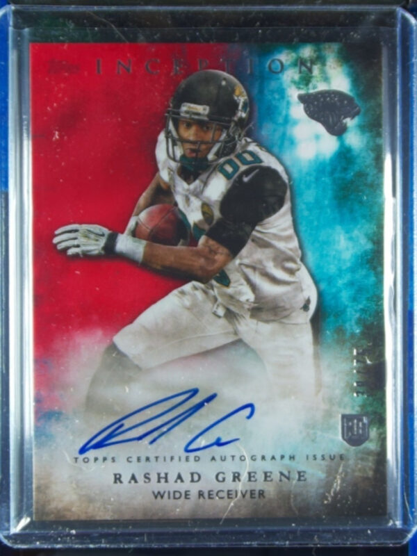 2015 Topps Inception Rashad Greene AU SN75 #RA-18 Jaguars Rookie Autographs Red