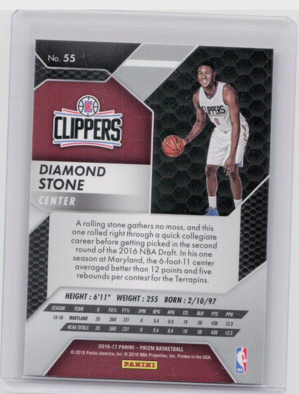 2016-17 Prizm Diamond Stone RC #55 Clippers - Image 3