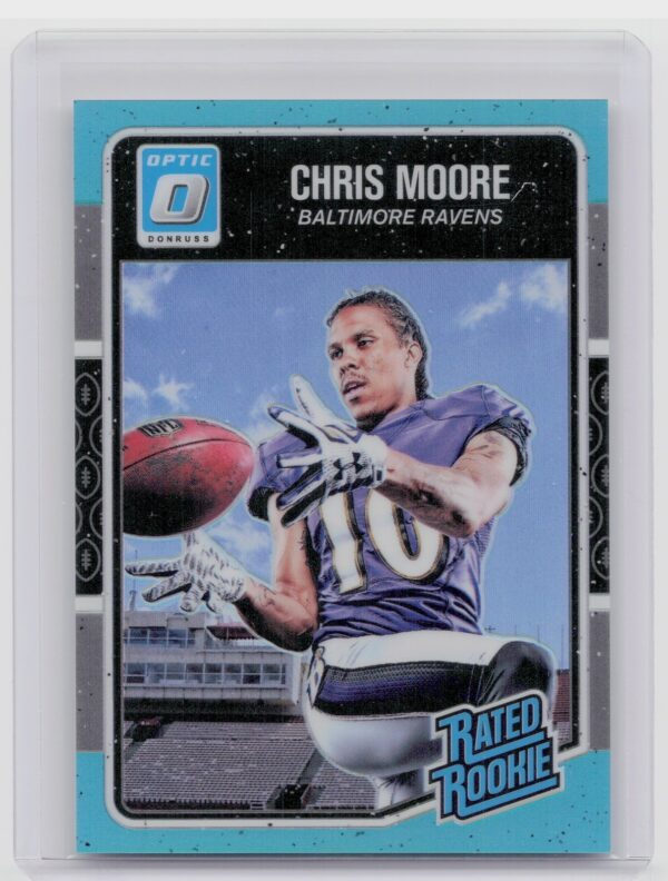2016 Donruss Optic Chris Moore Aqua SN299 #157 Ravens