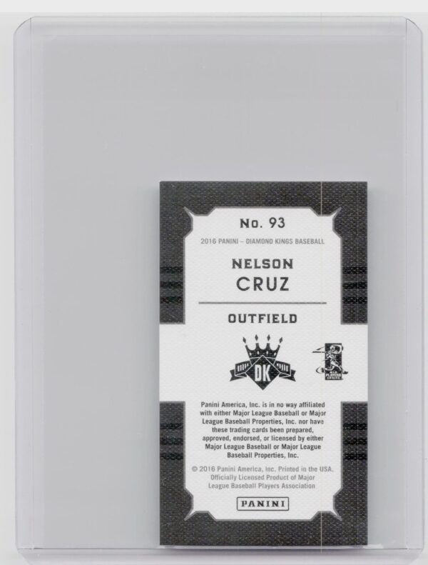 2016 Panini Diamond Kings Nelson Cruz #93 Mariners DK Minis - Image 3
