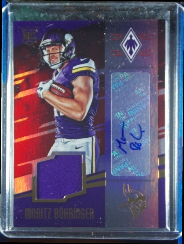 2016 Panini Phoenix Moritz Bohringer AU SN249 RC MEM #230 Vikings