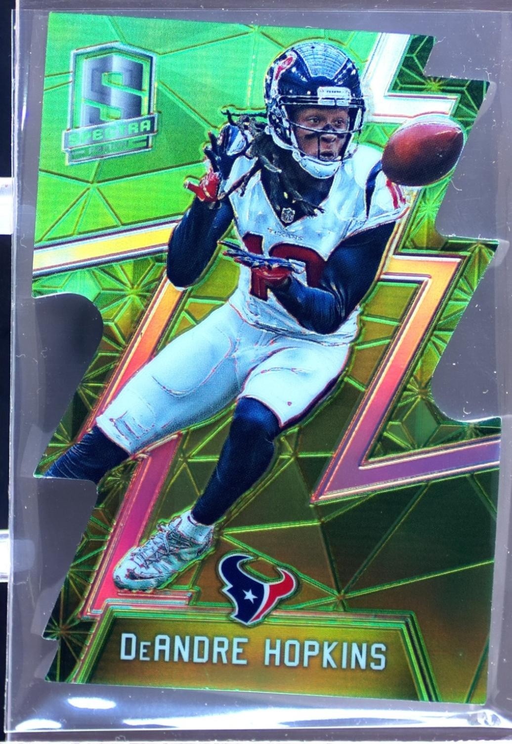 2016 Spectra DeAndre Hopkins Neon Green Die Cut /15 #35 Texans