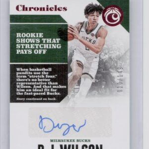 2017-18 Panini Chronicles D.J. Wilson AU SN149 #CA-DJW Bucks Chronicles Autograp