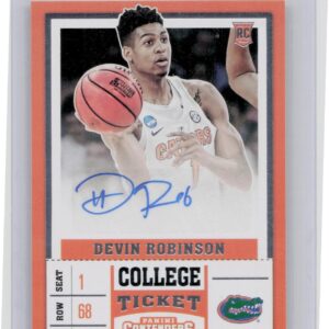 2017-18 Panini Contenders Draft Picks Devin Robinson AU #89 Gators College Ticke