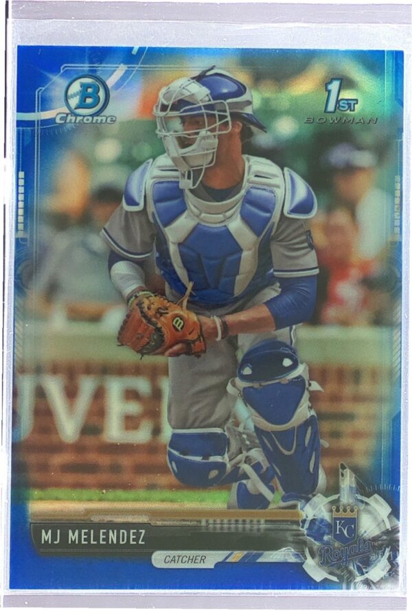 2017 Bowman Draft MJ Melendez Chrome Blue Refractor /150 #BDC-172 Royals
