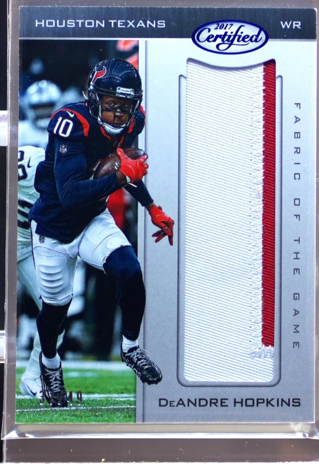 2017 Certified DeAndre Hopkins JSY /49 #FG-HO Texans Fabric of the Game Prime
