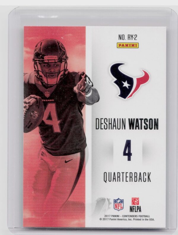2017 Contenders Deshaun Watson #RY-2 Texans Rookie of the Year Contenders - Image 3