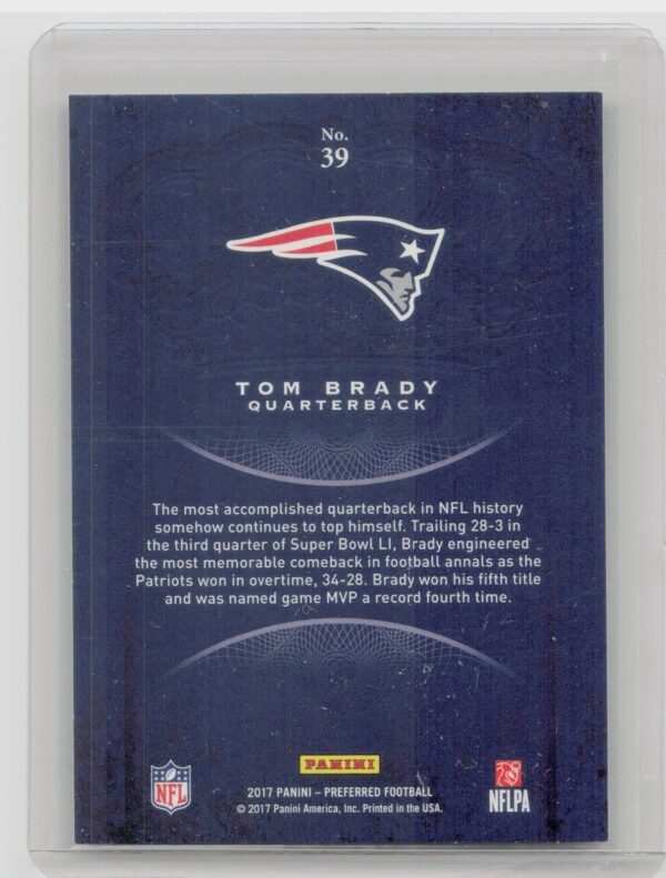 2017 Crown Royale Tom Brady #39 Patriots - Image 3