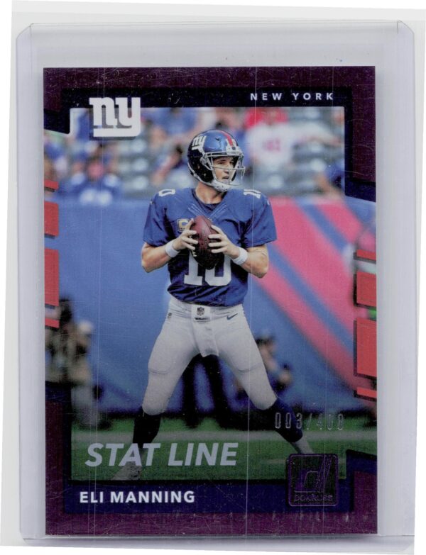 2017 Donruss Eli Manning Stat Line Season /400 #10 Giants