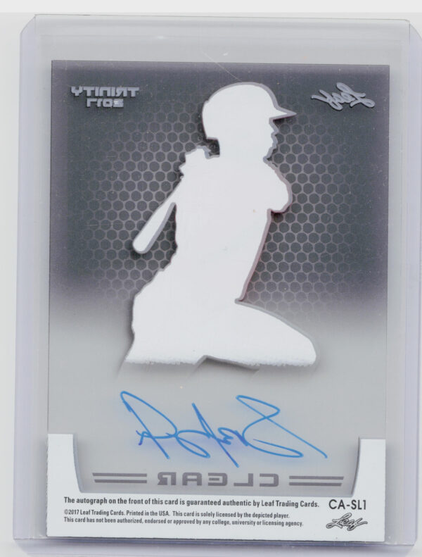 2017 Leaf Trinity Shedric Long AU #CA-SL1 Reds Clear Autographs Gray - Image 3