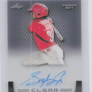 2017 Leaf Trinity Shedric Long AU #CA-SL1 Reds Clear Autographs Gray