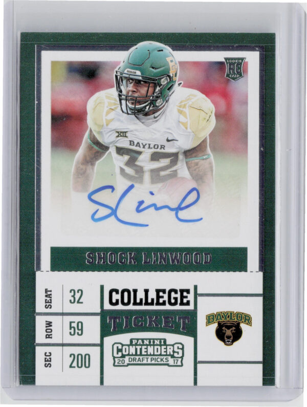 2017 Panini Contenders Draft Picks Shock Linwood #227 Bears