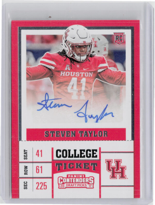 2017 Panini Contenders Draft Picks Steven Taylor AU #249 Cougars