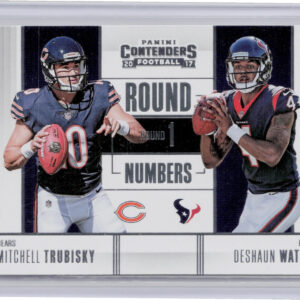 2017 Panini Contenders Mitchell Trubisky / Deshaun Watson #RN-1 Texans Round Num