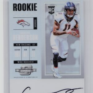 2017 Panini Contenders Optic Carlos Henderson AU RC #132 Broncos