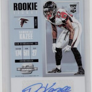 2017 Panini Contenders Optic Damontae Kazee AU RC #190 Falcons