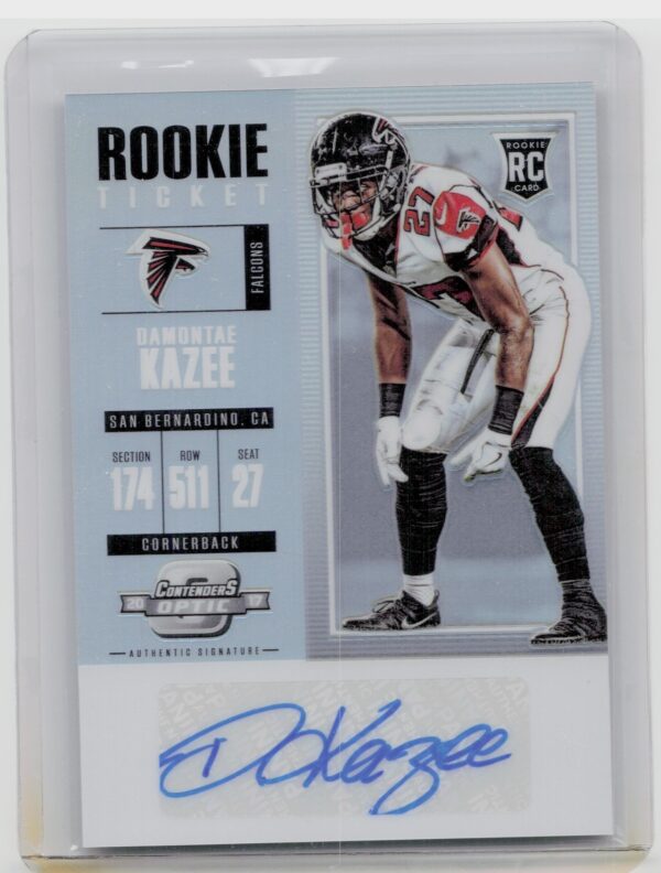 2017 Panini Contenders Optic Damontae Kazee AU RC #190 Falcons