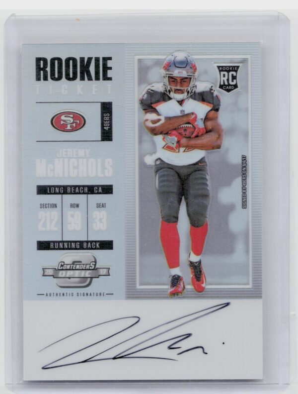 2017 Panini Contenders Optic Jeremy McNichols AU RC #119 49ers
