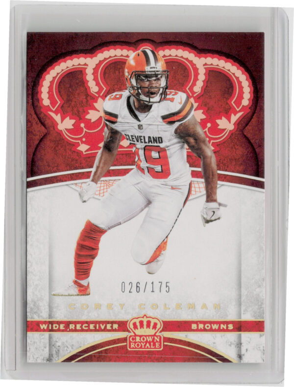 2017 Panini Crown Royale Corey Coleman Holo Gold SN175 #7 Browns