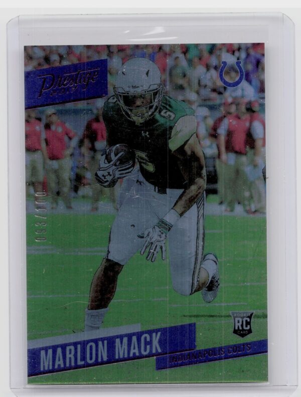 2017 Panini Prestige Marlon Mack Xtra Points Purple SN100 #291 Colts
