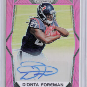 2017 Panini Prizm D'Onta Foreman AU #RA-DF Texans Rookie Autographs Prizm Pink