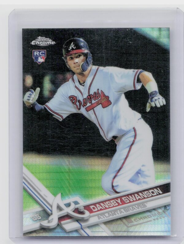 2017 Topps Chrome Dansby Swanson Prism Refractor #8 Braves