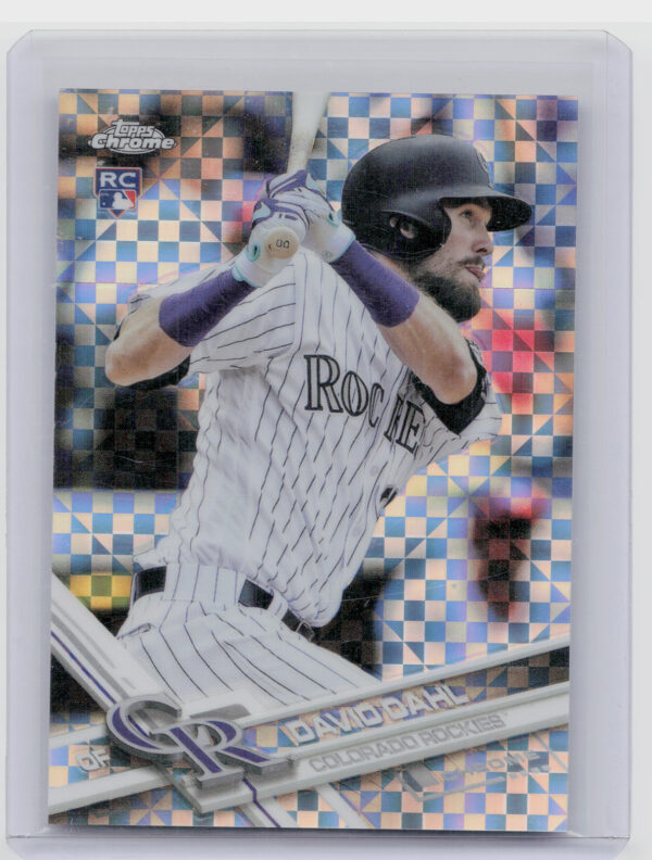 2017 Topps Chrome David Dahl X Fractor #186 Rockies