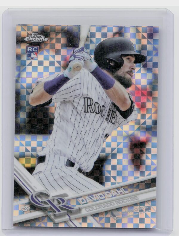 2017 Topps Chrome David Dahl X Fractor #186 Rockies