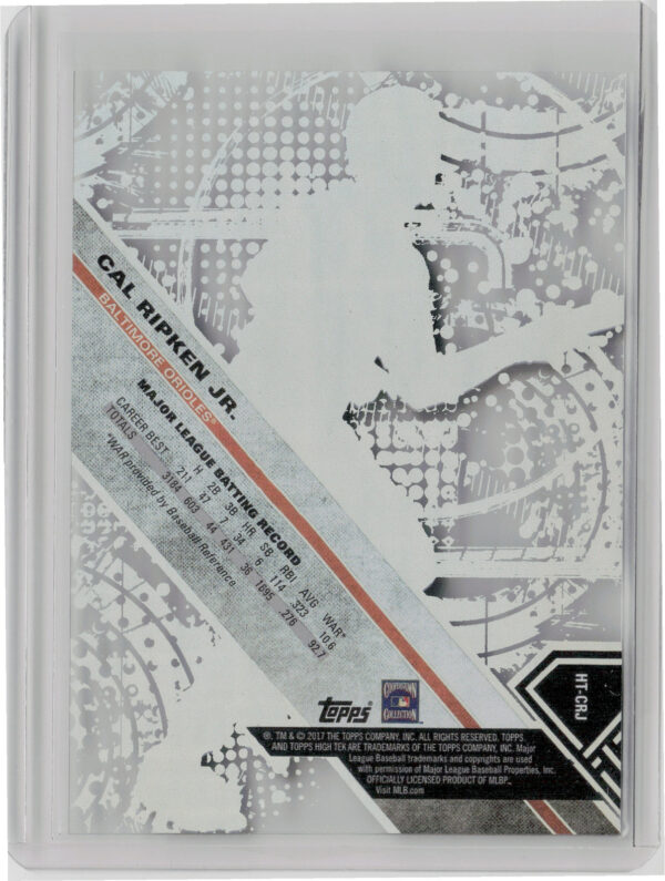 2017 Topps High Tek Cal Ripken Jr. #HT-CRJ Orioles - Image 3