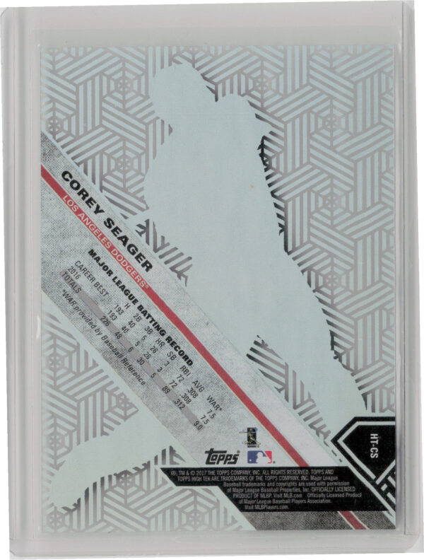 2017 Topps High Tek Corey Seager Chainlink Hexagons #HT-CS Dodgers - Image 3