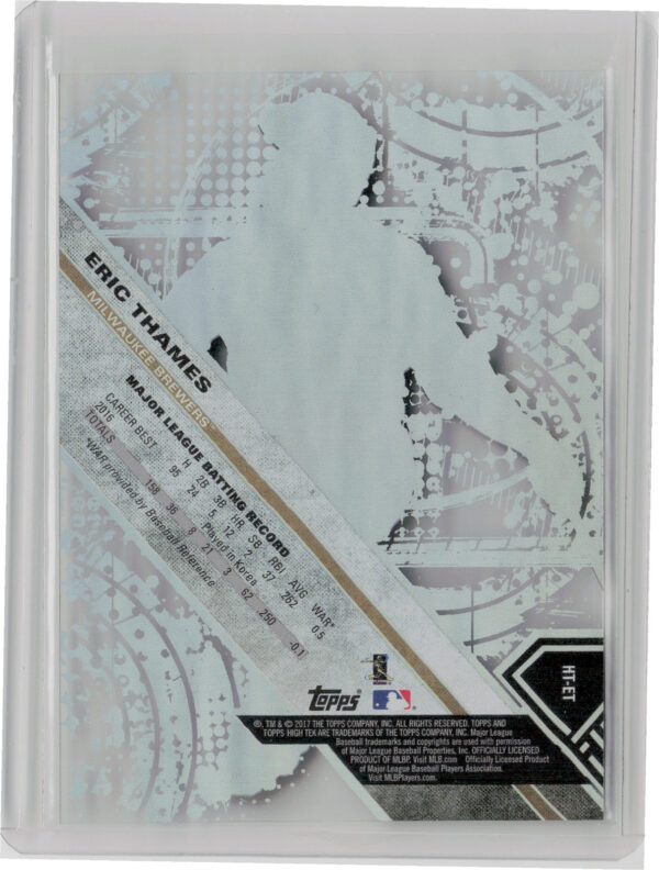 2017 Topps High Tek Eric Thames #HT-ET Brewers - Image 3