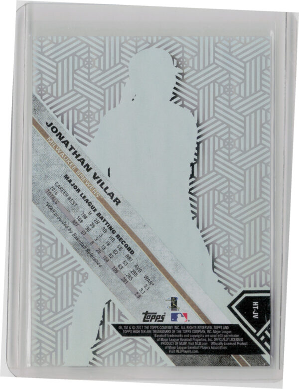 2017 Topps High Tek Jonathan Villar Chainlink Hexagons #HT-JV Brewers - Image 3