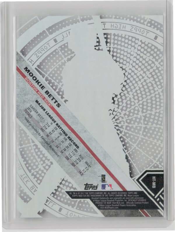 2017 Topps High Tek Mookie Betts #HT-MB Sox - Image 3