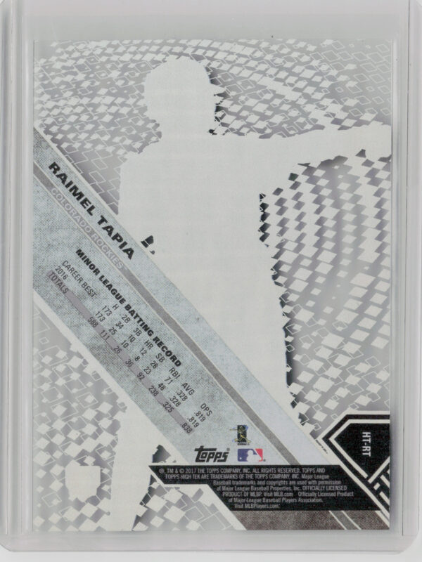 2017 Topps High Tek Raimel Tapia #HT-RT Rockies - Image 3