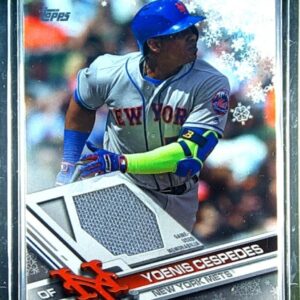 2017 Topps Holiday Yoenis Cespedes JSY #R-YC Mets Relics