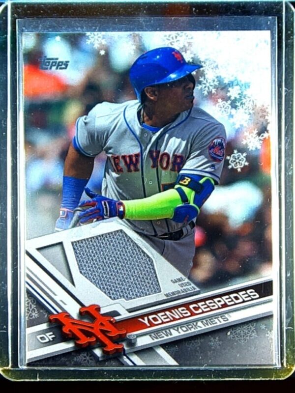 2017 Topps Holiday Yoenis Cespedes JSY #R-YC Mets Relics