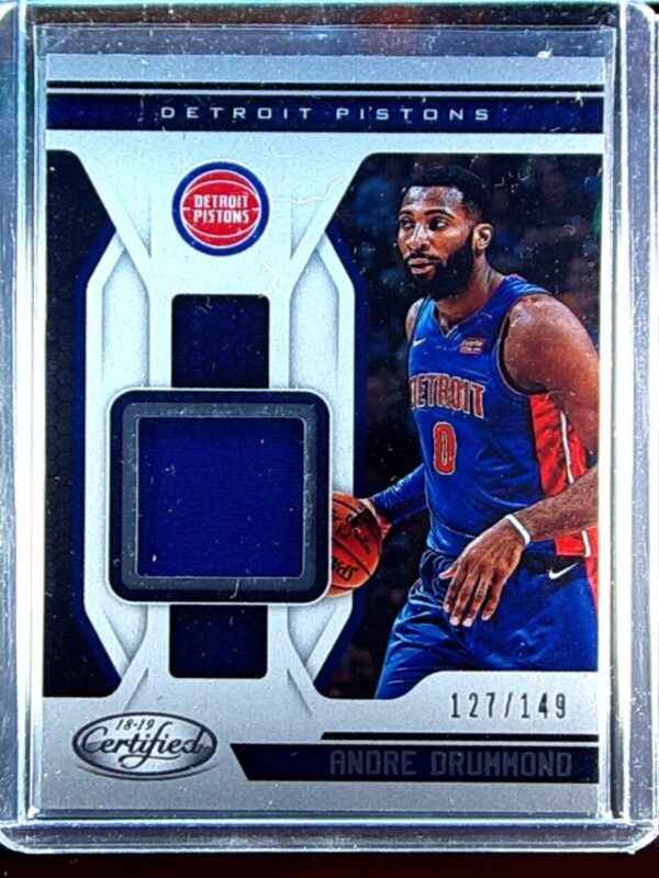2018-19 Certified andre drummond JSY /149 #MT-ADR Pistons Materials