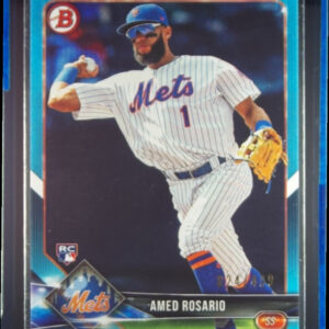 2018 Bowman Amed Rosario Sky Blue SN499 #34 Mets
