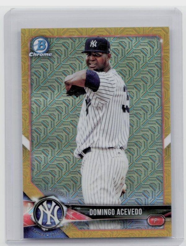 2018 Bowman Domingo Acevedo SN50 #BCP32 Yankees Chrome Prospects Mojo Refractor