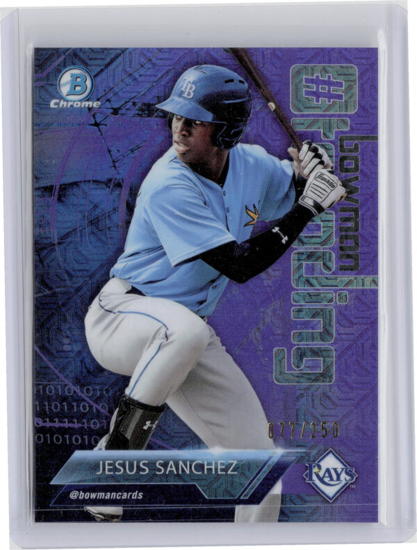 2018 Bowman Jesus Sanchez SN250 ##-JS Rays Chrome #BowmanTrending Mojo Refractor