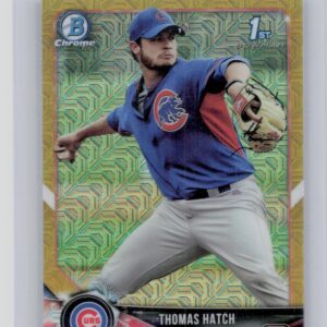 2018 Bowman Thomas Hatch /50 #BCP12 Cubs Chrome Prospects Mojo Refractor Gold