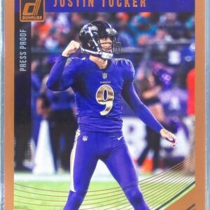 2018 Donruss Justin Tucker Press Proof Bronze #26 Ravens